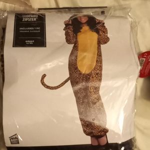 Zipster leopard onesie